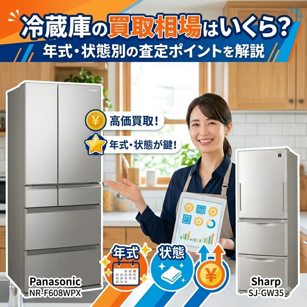 冷蔵庫の買取相場はいくら？年式・状態別の査定ポイントを解説